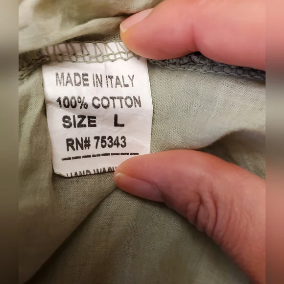 Vanessa Zani 100% Cotton Eyelet Slight Ruffle Hem Lined Shift Mini Dress Sz L - Picture 6 of 6